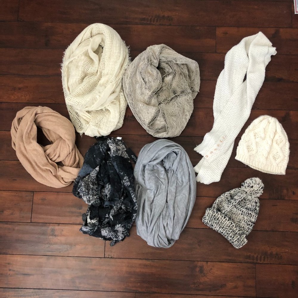 Scarf and Beanie Bundle 7 pieces